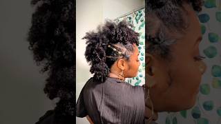 frohawk tutorial on curly hairhairtutorial naturalhair frohawkviralshorts [upl. by Ahsil29]