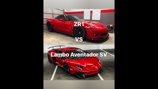 500k Lamborghini Aventador SV vs 60k Chevy Corvette ZR1 [upl. by Sissy]