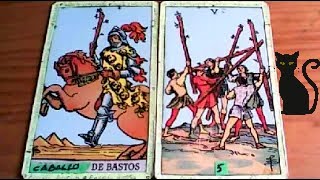 Combinaciones tarot con EL CABALLO DE BASTOS  ARCANOS MENORES DE BASTOS Por TARA [upl. by Adrell]