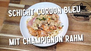 Schicht Cordon Bleu mit Champignonrahm im Dutch Oven [upl. by Anehta]