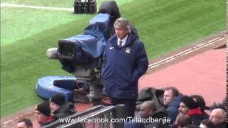 quotSacked in the morningquot Manchester Fans sing to Manuel Pellegrini during the Derby Defeat [upl. by Gnouhp]