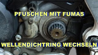 Pfuschen mit Fumas  Wellendichtring  Ritzel wechseln  Husqvarna TE125 [upl. by Hummel708]