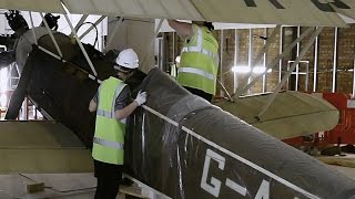 Watch the Handley Page Gugnunc aircraft reassembled [upl. by Lledniw]