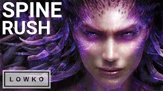 StarCraft 2 SPINE CRAWLER RUSH [upl. by Pinelli37]