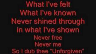 Metallica The Unforgiven Lyrics [upl. by Ardnuasak]