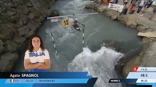 Agata Spagnol  Kayak SemiFinal  2024 ICF Canoe Slalom World Cup Ivrea Italy [upl. by Kulda]