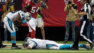 Cam Newton Suffers Brutal Concussion Taken Out Of Game [upl. by Sesiom]