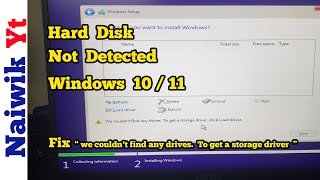 We couldnt find any drives To get a storage driver click Load driver  FIXED [upl. by Laurita615]