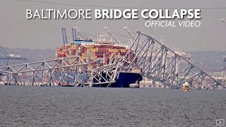 Official Footage of the Francis Scott Key Bridge Collapse [upl. by Enyal]