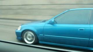 Stock 2007 Audi A4 20T vs 1997 Honda Civic with 400WHP [upl. by Ynnep]