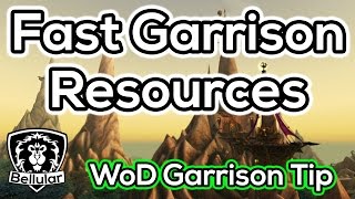 Overpowered Garrison Resource Method GuideTip  Warlords of Draenor [upl. by Perl]