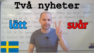 Två nyheter förstår ni dem lätt och svår SFI [upl. by Adia]