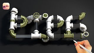 【Part 2】Nomad Sculpt Tutorial／ How To Make a 3D Water Pipes on iPad Pro [upl. by Eilyw861]