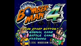 Super Bomberman 4  Super Nintendo Entertainment System  Intro amp Title Screen [upl. by Arika]