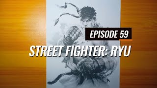 COLOR PENCIL ART  EPISODE 59 STREET FIGHTER  RYU CAPCOM [upl. by Repooc]