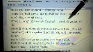 Cantonese Vocabulary Cantonese Adjectives [upl. by Anhavas598]