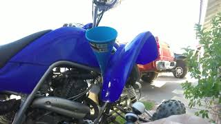 Yamaha Raptor 660 oil change [upl. by Rahcir529]