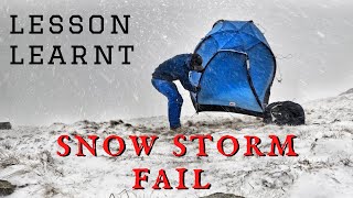 SNOWSTORM CAMPING FAIL  SOLO SUMMIT CAMP  Buckden Pike  FJALLRAVEN KEB DOME 2  Abisko Lite 1 [upl. by Narik846]