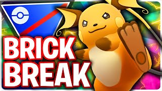 BUFFED BRICK BREAK RAICHU MAKES WILD CHARGE NUKE EVERYTHING IN THE GREAT LEAGUE  GO BATTLE LEAGUE [upl. by Schilit]