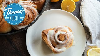 Zimtschnecken mit FrischkäseZitronenFrosting wahrscheinlich das Beste was ich je gebacken habe [upl. by Ibbie]