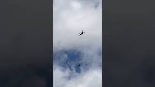 Two RAF chinooks flying over elvington air museum [upl. by Royall625]