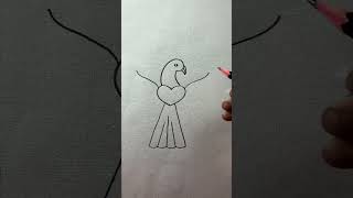 Birds drawing easy with pencil [upl. by Karlyn471]