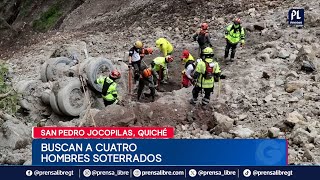 Tierra piedras y basura complican búsqueda de cuerpos soterrados en San Pedro Jocopilas Quiché [upl. by Leugimesoj460]