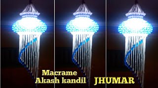 DIY Macrame Diwali special Akash kandil  Macrame Handmade Jhumar  Macrame art by S N Hegde [upl. by Phillida]