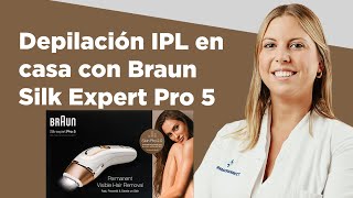 Depilación IPL en casa con Braun Silk Expert Pro 5  Farmaciasdirect [upl. by Alek]