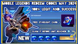 Mobile Legends Redeem Codes May 18 2024  ML New redemption codes  how to ML redeem code works💎💎 [upl. by Tihor]