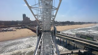 Scheveningen Riesenrad 2023 onride Sky View De Pier Scheveningen ferris wheel  Scheveningen Beach [upl. by Hutton]