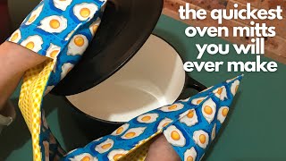 Super Quick amp Easy DIY Double Oven Mitt Tutorial [upl. by Austreng]