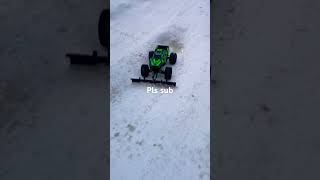 Traxxas hoss with plow [upl. by Ellebyam]