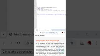 Take Screenshot of a Div Using JavaScript shorts javascript javascriptplugins screenshot [upl. by Dennie]