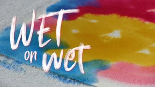 How to mix wet watercolors onto wet paper so that they stay fresh [upl. by Labana]