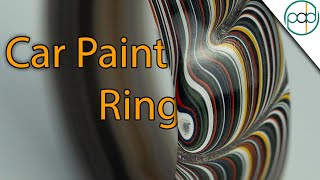 Making a Fordite Ring Pure Car Paint Ring [upl. by Einahpet]