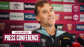 Julen Lopetegui Press Conference  West Ham v Manchester United [upl. by Navoj]