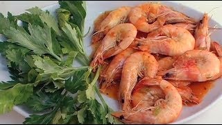 Ricette di pesce GAMBERONI alla VernacciauChefTV [upl. by Borchers]