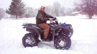 Grizzly 660 ditch and snow pile ride [upl. by Aibat]