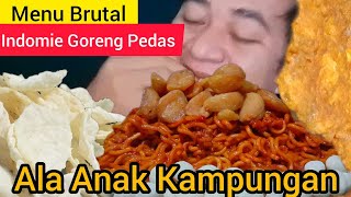 Mukbang Indome Spicy Emping Tangkil Village Cuisine [upl. by Ayamahs]