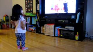 My 2 year old Alexis dancing to The Fresh Beat Band [upl. by Gimpel]