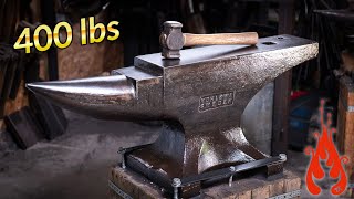 Blacksmithing  Mounting my 400 lb anvil [upl. by Aettam]