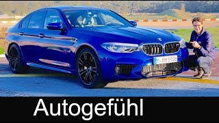 BMW M5  the German muscle car FULL REVIEW F90 allnew 5Series M 2018 acceleration amp sound [upl. by Akerdnuhs]