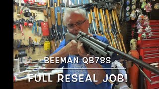 Beeman QB78S co2 rifle full rebuild Seal kit from Crosman600repair FlatBrokeAirgunner [upl. by Hanoj]