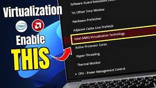 How to EnableDisable VIRTUALIZATION in Windows 1011 using BIOS [upl. by Orabel6]