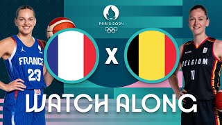 France v Belgium  Womens Olympic Basketball Tournament Paris 2024  Watch Along ⚡🏀 [upl. by Niamert]