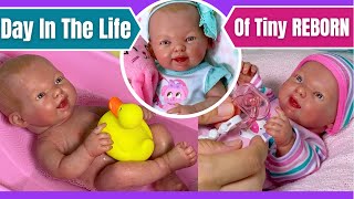 🐤 Tiny Reborn Baby Day In The Life Morning amp Evening Routine With JC Toys 10quot Baby Doll Posy [upl. by Nelaf]