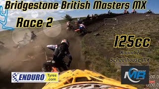 Bridgestone British Masters MX  Round 2 Schoolhouse MX Track  125cc Race 2 restart [upl. by Atworth]