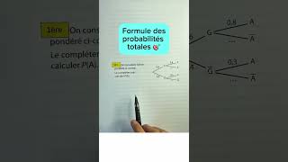 La formule des probabilités totales dans un arbre pondéré première spé maths [upl. by Nesline898]