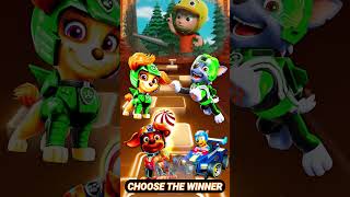 Green Skye vs Jet Rocky vs Zuma vs Sport Car Chase 2 pawpatrol tileshop shorts [upl. by Sterrett]